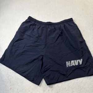 Soffe US Navy PT Shorts Men XLarge Blue Nylon Athletic Training Running USA Made
